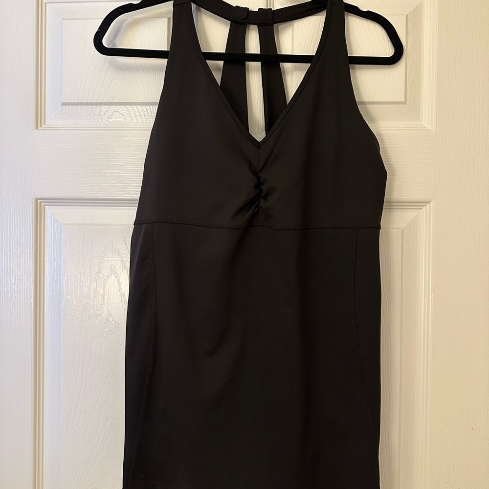 L.L.Bean Black Stretch Active Top with Logo Tag